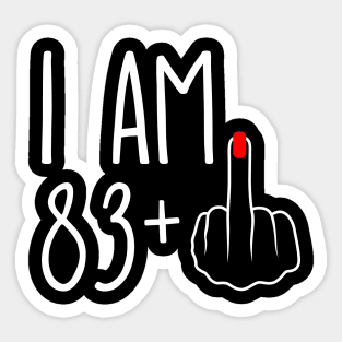 Vintage 84th Birthday I Am 83 Plus 1 Middle Finger Sticker